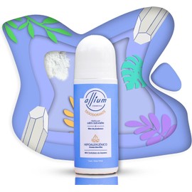 Desodorante Natural Con Piedra De Alumbre Y Bicarbonato de Sodio, Fórmula Libre De Parabenos, Sin Clorhidrato De Aluminio, Roll On 90 Ml