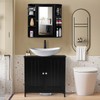 Iwell Pedestal Sink Storage Cabinet with 2 Doors and Shelf,