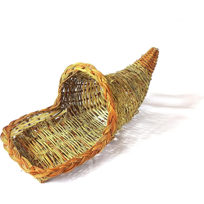 cornucopia basket for thanksgiving decor. (19'' cornucopia)