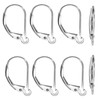 8pcs 925 Sterling Silver Earring Hooks Leverback French Ear Hook
