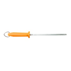 UltraSource-449998 Honing Steel, Coarse, 10", Orange Handle Butcher Steel Sharpener