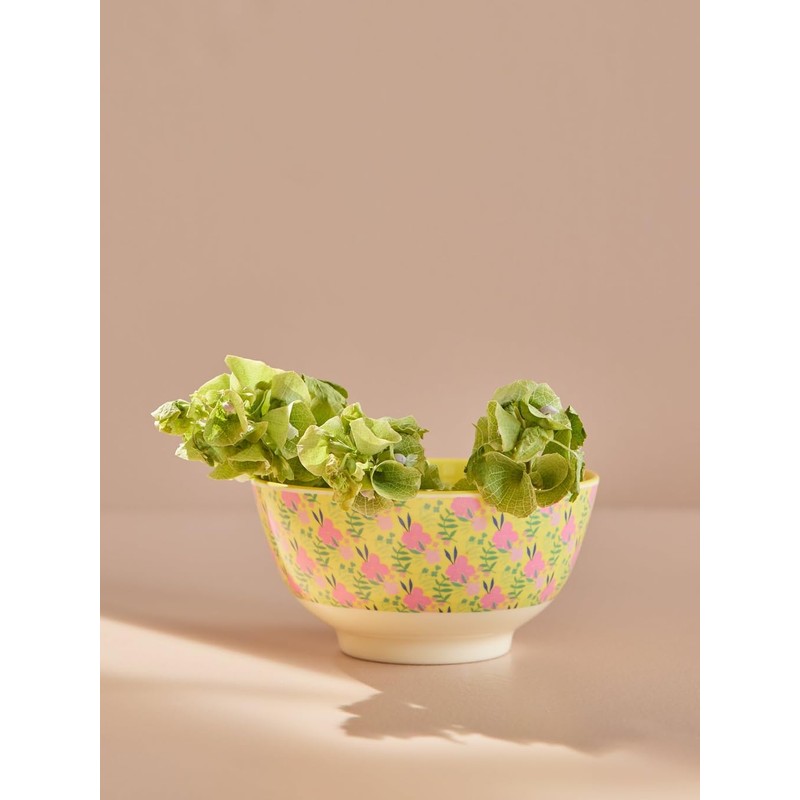 RICE BY RICE Yellow Sunny Days Print Bowl