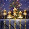 ILLUMINEW Christmas Outdoor Decorations, Solar Tree Pathway Lights, 5 Pack