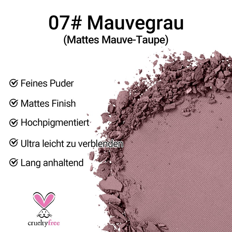 Erinde Single Ash Brown Eyeshadow Palette, Matte Eyeshadow Palette, Waterproof