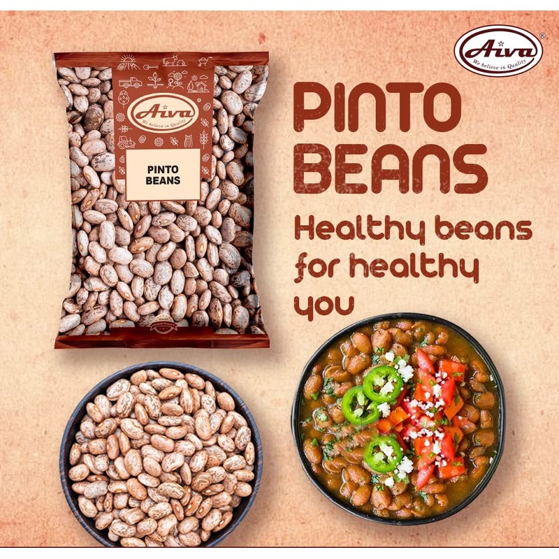 Aiva Pinto Beans 4 lbs Bulk Bag | Premium Quality