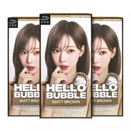 Miseonsen 미쟝센 올뉴 헬로버블 염색약 8MB 매트브라운 3개팩 Missha All New Hello Bubble Hair Color 8MB Matt Brown 3 Packs