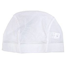 Swim Cap Mesh Swimming Cap Swimming Hat for Kids Kids Adults BD009 White M