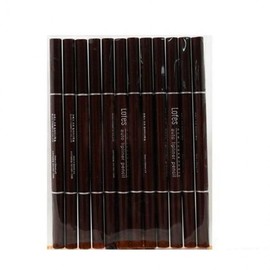Lopez 12-Piece Lip Liner & Lipstick Pencil Set - Cocoa Recommended Lip Liner