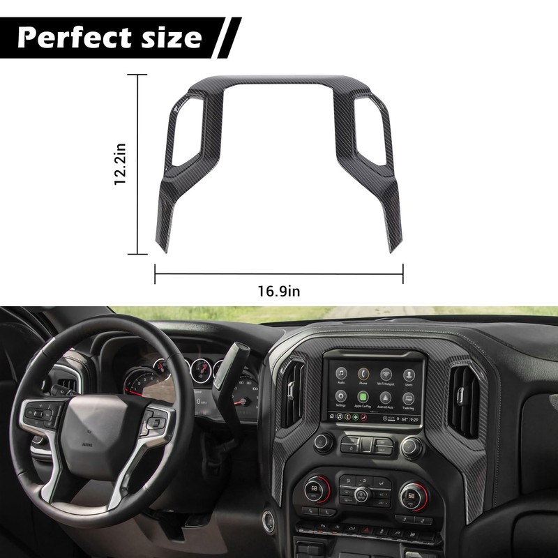 RT-TCZ for Silverado Dash Navigation Panel Trim Cover Compatible with