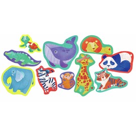Jungle Friends Jigsaw Puzzle Set Contains Ten Exotic Animal Puzzles
