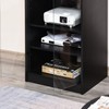 HOMCOM Media Cabinet, 4-Tier Stereo Cabinet, Record Player Stand with