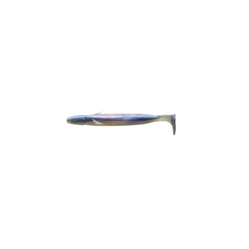 Ecogear Worm Power Shad 4" 100mm Pearl White/Blue Pearl Back