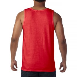 Cheyenne Wyoming Men's Graphic Tank Top - Vintage Wild West Cowboy Country Design X-Large Red