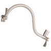 Voolan All Metal Shower Head Extension Arm, 14 Inch Curved