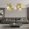 2 Light Track Lighting Fixtures Ceiling, Gold Round Directional Ceiling