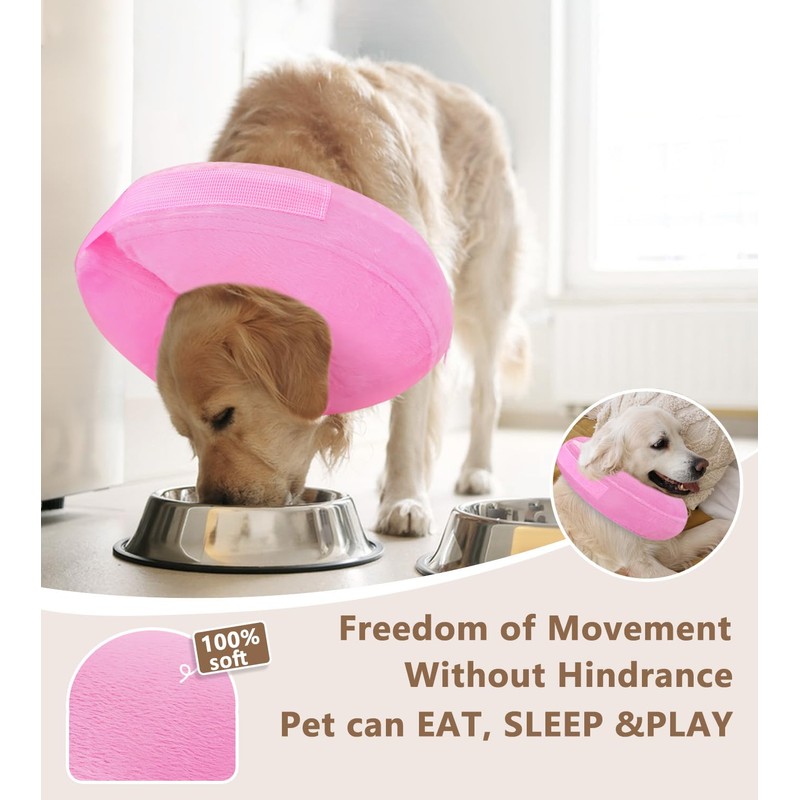 Inflatable Dog Cone Collar, Cone for Dogs to Stop Licking,