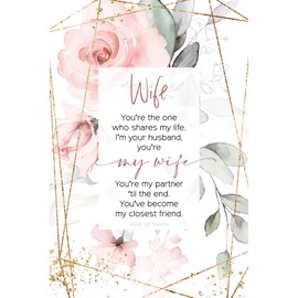 DEXSA Wife Wood Frame Wall Plaque | Made in the USA | Wonderful Gift | Inspirational Sentiment for Life's Memorable Moments | Metal Hanger and Easel on Back | Self-Standing or Wall Hanging | 6"x9"