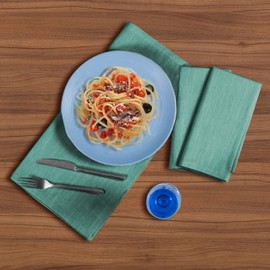 Cottoniva Cloth Napkins - Set of 6 Napkins, 100% Cotton, 46 x 46 cm, Soft, Durable and Reusable - Perfect for Dinners, Weddings, Parties and Everyday Napkins Teal