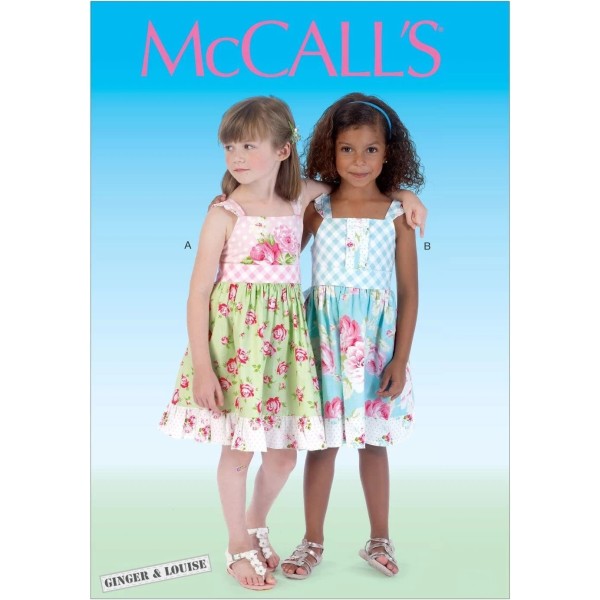 McCall's Sewing Pattern 7076 Girls Dresses and Belt Size 2-5