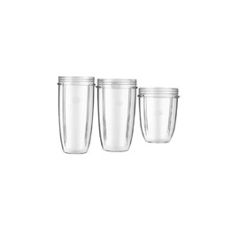 Vasos Premium Para Procesador de Alimentos Nutribullet. 3 Piezas (18oz, 24oz y 32 oz.) Calidad Premium.
