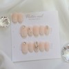 Baby Boomer Wedding Stone Homemade Nail Tips - Almond /