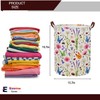 Essme Kids Laundry Basket,Flower Hamper Collapsible Canvas Waterproof Storage Bin