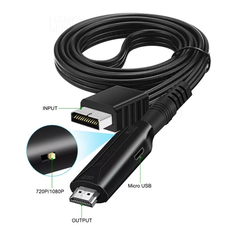 Hanks Minerals Converter PS2 To HDMI HD 1080P Cable AV