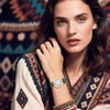 Avaner Women's Stretch Band Watches: Ladies Retro Pattern Printed Bohemia