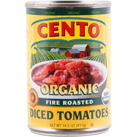 Cento Organic Fire Roasted Diced Tomatoes, Pack of 6