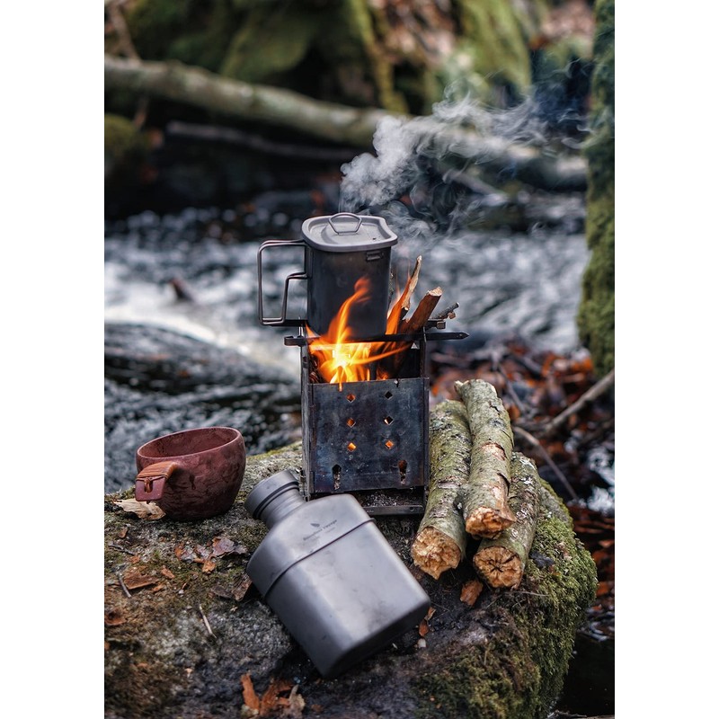 Boundless Voyage Titanium Military Canteen Outdoor Camping Hiking Water Bottle