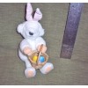Dan Dee TEDDY BEAR CLIP-ON WHITE BUNNY EARS EASTER EGG