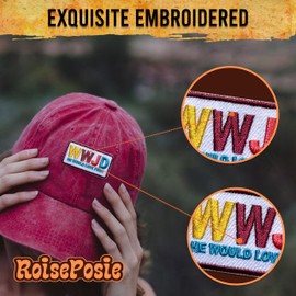 ROISEPOSIE WWJD He Would Love First Patch, 3 Inches Iron On/Sew On Embroidered Applique Fabric Jesus Love Patches for Clothes Backpacks Hat Jeans, Faith Religious Embroidery Patches for Jesus Lovers