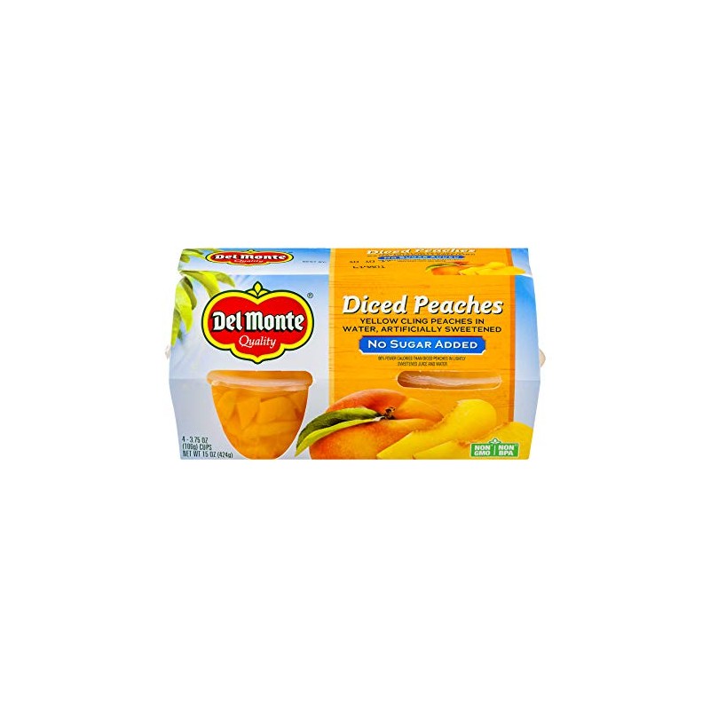 Del Monte Diced Peaches No Sugar Added 4 - 3.75