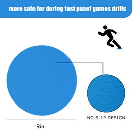 30 Pcs Spot Markers, 9 Inch Non Slip Rubber Agility Markers Flat Field Cones for for Soccer Basketball Sports Speed Agility Training School Activities Exercise Drills