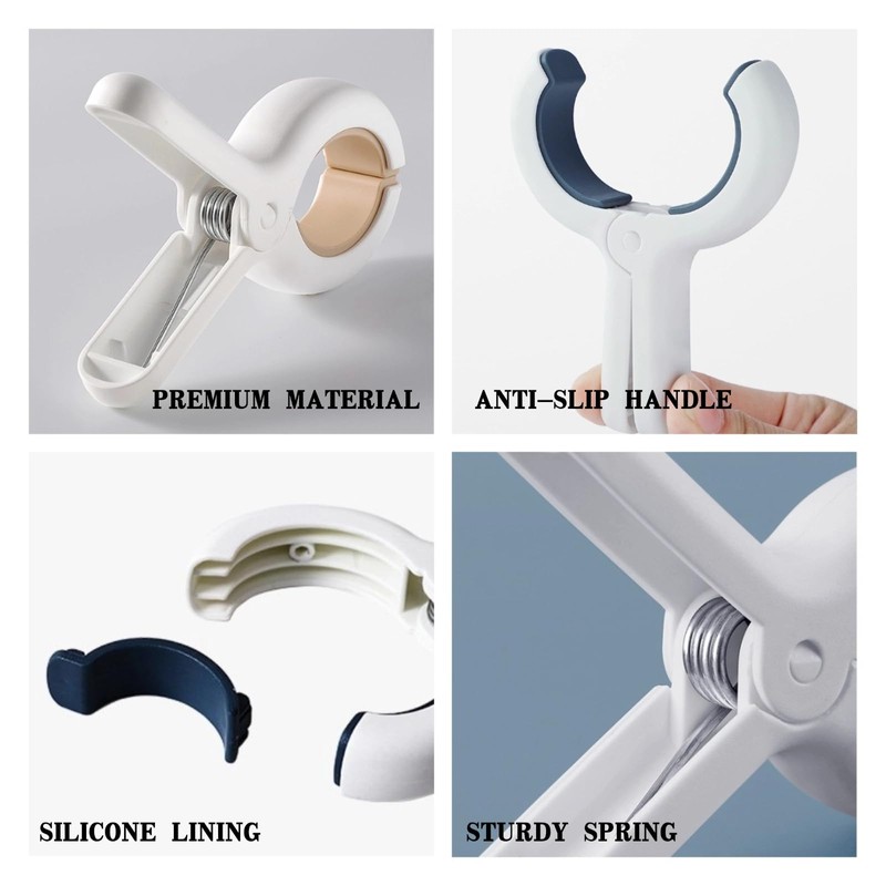 8Pcs Heavy Duty Beach Towel Clips for Sun Loungers, Pool