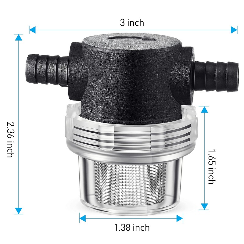 1/2 Inches Water Pump Strainer, Compatible with 3/8 Inches Hose