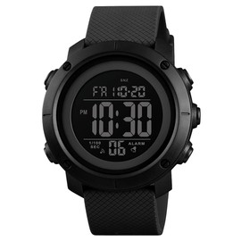 findtime Men's Digital Sports Watch Stopwatch Alarm Waterproof Wrist Watches for Men LED Tactical Dual Time Zone Display Electronic Outdoor Watch