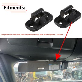 RLB-HILON - 2 clips para visera solar compatibles con Freightliner Cascadia 2009-2020 años, para Freightliner M2 106 M2-106 2008 a 2020 2022 años, clip de retención de visera solar, para 18-36267-000