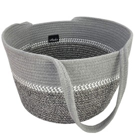 Hibala Straw bag Woven handbag Beach bag Straw purses for women Shoulder bag Summer Beach Tote (Gray)