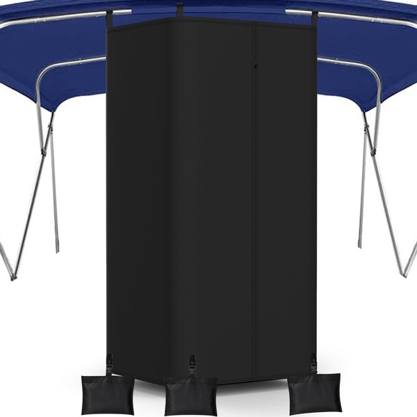 Privacy Tent for Boats, 800D Waterproof Fabric Boat Privacy Curtain