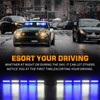 XRIDONSEN Blue White Emergency Visor Lights Warning Flashing Interior Windshield