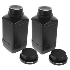 Hohopeti 2pcs Plastic Bottles Wide Mouth Laboratory Containers Leak Sealing for Chemicals Water and Personal Use