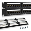Patch Panel 48 Port Rackmount Cat6 2U Network Patch Panel