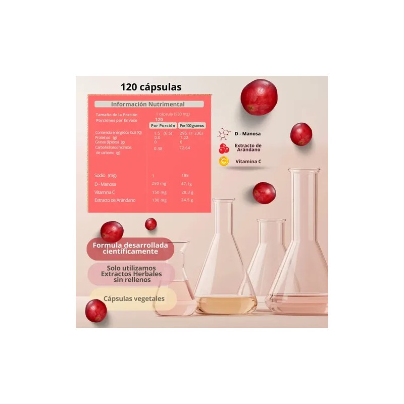 Suplemento En Cápsula Natural Smartnutrition Extracto De Arándano De Urinary