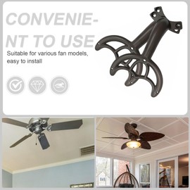 5 Pcs 42’’Ceiling Fan Blades Arms Replacement,Ceiling Fan Blades Arms Replacement Parts Mounting Bracket Kit for Replacing The Worn Fan Blades,Keep The Balance and Good Performance (Coffee)