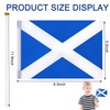 JUNEBRUSHS 20 Pcs Scotland Flag, 14x21cm Mini Handheld Flags Pocket