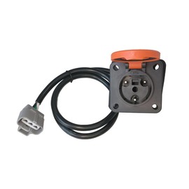 JOEEGO Y-30 Golf Cart Charger Receptacle, AC 110-220V, Fits for Coleman DR48V & Kandi Kruiser 4P AGM Battery EV, with 14 AWG Wire Heavy Duty Charge Cable (40 in)