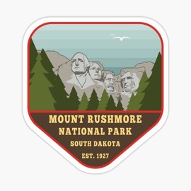 STICKY DUDE Mount Rushmore National Park Sticker, 4 in - Yeti Cup Vinyl Waterproof Decal Car Laptop Wall Window Bumper