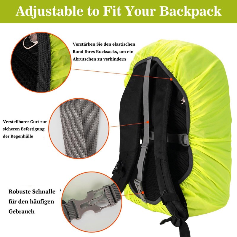 PINEPAN Backpack Rain Cover Waterproof Backpack Protector with Reflective Strips