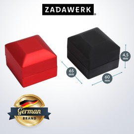 ZADAWERK® Ring Box with LED – Black – Jewellery Case – Illuminated – for Special Moments – Jewellery, Proposal, Engagement, Wedding Ring